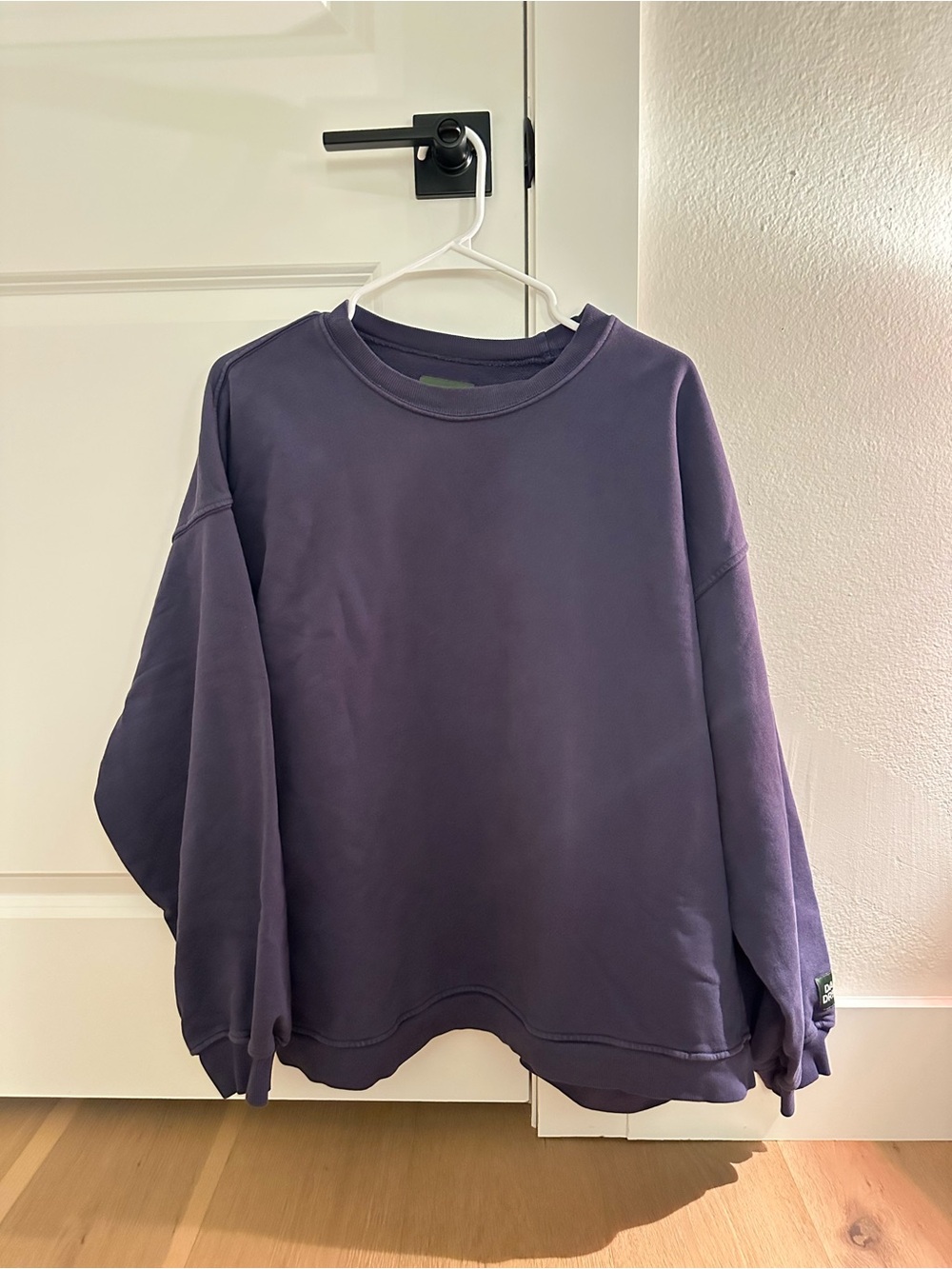 Daily Drills Oversized Crewneck Sweatshirt - Plum